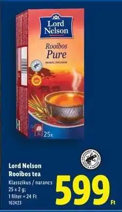 Lidl Lord Nelson Rooibos tea ajánlat
