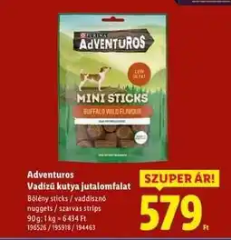 Lidl ADVENTUROS Vadízű kutya jutalomfalat ajánlat