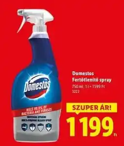 Lidl DOMESTOS Fertőtlenítő spray ajánlat