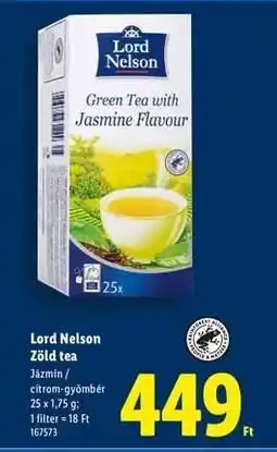 Lidl Lord Nelson Zöld tea ajánlat