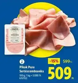 Lidl PIKOK PURE Sertéscombonka ajánlat