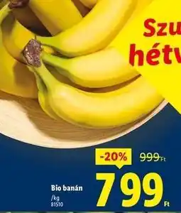 Lidl Bio banán ajánlat