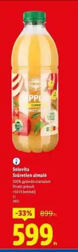 Lidl Solevita Szűretlen almalé ajánlat