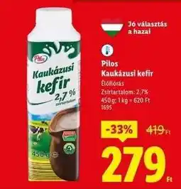 Lidl PILOS Kaukázusi kefir ajánlat