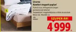 Lidl Livarno Komfort steppelt paplan ajánlat