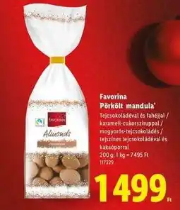 Lidl Favorina Pörkölt mandula ajánlat