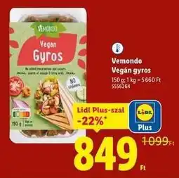 Lidl Vemondo Vegán gyros ajánlat
