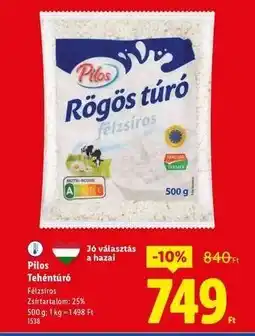 Lidl PILOS Tehéntúró ajánlat