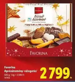 Lidl Favorina Aprósütemény-válogatás ajánlat