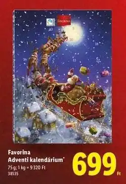 Lidl FAVORINA Adventi kalendárium ajánlat
