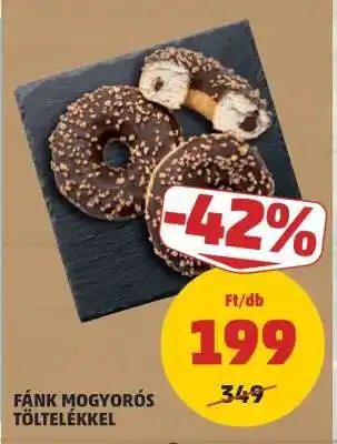 Fánk mogyorós töltelékkel