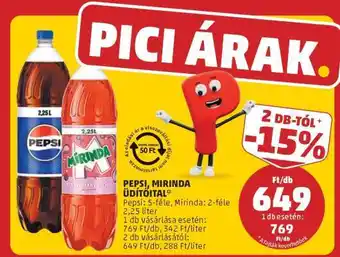 PEPSI, MIRINDA ÜDÍTŐITAL