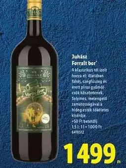 Lidl Juhász Forralt bor ajánlat