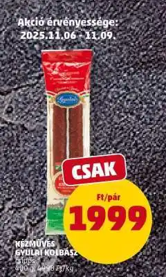 PENNY Kézműves Gyulai Kolbász ajánlat
