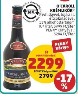 PENNY O'Caroll Krémlikőr ajánlat
