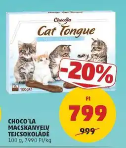 PENNY Choco'la Macskanyelv Tejcsokoládé ajánlat