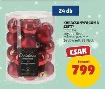 PENNY KARÁCSONYFAGÖMB SZETT ajánlat