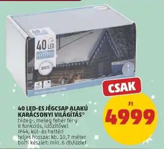 PENNY 40 LED-es jégcsap alakú karácsonyi világítás ajánlat