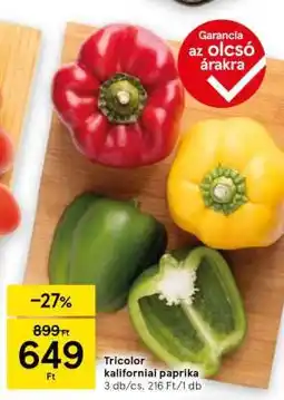 Tesco Tricolor kaliforniai paprika ajánlat