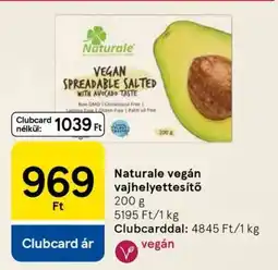 Tesco Naturale vegán vajhelyettesítő ajánlat
