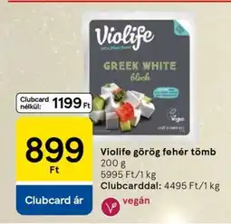 Tesco Violife görög fehér tömb ajánlat