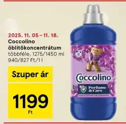 Tesco Coccolino öblítőkoncentrátum ajánlat