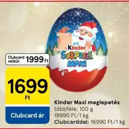 Tesco KINDER Maxi meglepetés ajánlat