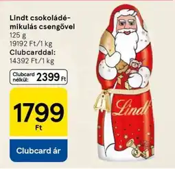 Tesco Lindt csokoládé-mikulás csengővel ajánlat