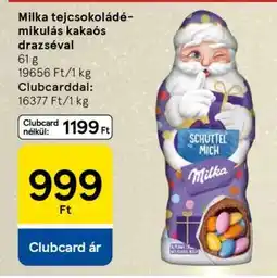 Tesco Milka tejcsokoládé mikulás kakaós drazséval ajánlat