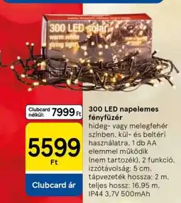 Tesco 300 LED napelemes fényfüzér ajánlat