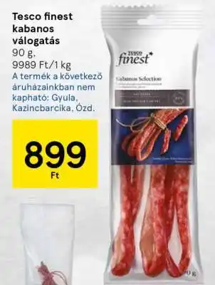 Tesco Tesco finest kabanos válogatás ajánlat