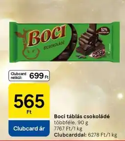 Tesco Boci Táblás Csokoládé ajánlat