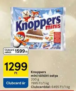 Tesco Knoppers mini töltött ostya ajánlat