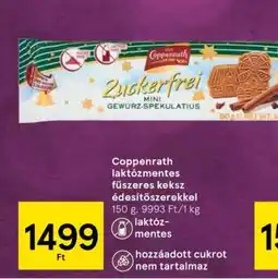 Tesco Coppenrath laktózmentes fűszeres keksz édesítőszerekkel ajánlat