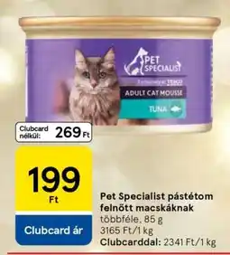 Tesco Pet Specialist pástétom felnőtt macskáknak ajánlat