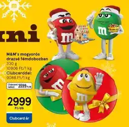 Tesco M&M's mogyorós drazsé fémdobozban ajánlat