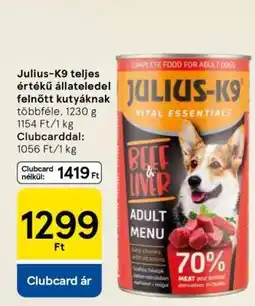 Tesco Julius-K9 teljes értékű állateledel felnőtt kutyáknak ajánlat