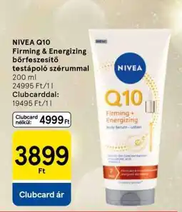 Tesco NIVEA Q10 Firming & Energizing bőrfeszesítő testápoló szérummal ajánlat