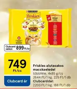 Tesco Friskies alutasakos macskaeledel ajánlat