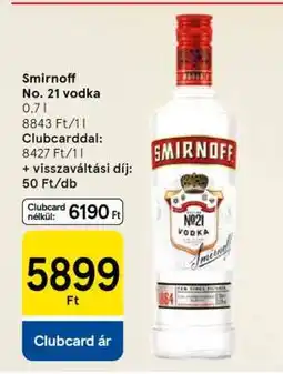 Tesco Smirnoff No. 21 vodka ajánlat