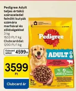 Tesco Pedigree Adult teljes értékű szárazeledel ajánlat