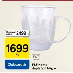 Tesco F&F Home duplafalú bögre ajánlat
