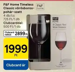 Tesco F&F Home Timeless Classic vörösborospohár-szett ajánlat