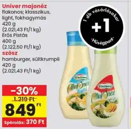 Spar Univer majonéz ajánlat