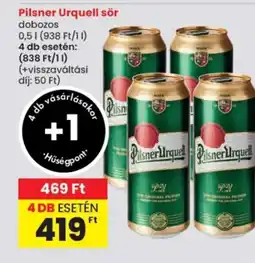 Spar Pilsner Urquell sör ajánlat