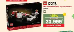 Interspar LEGO Icons McLaren MP4/4 és Ayrton Senna ajánlat