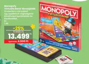 Interspar Monopoly Virtuális Bank társasjáték ajánlat