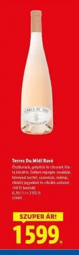 Lidl TERRES DU MIDI Rosé ajánlat
