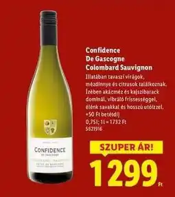Lidl Confidence De Gascogne Colombard Sauvignon ajánlat