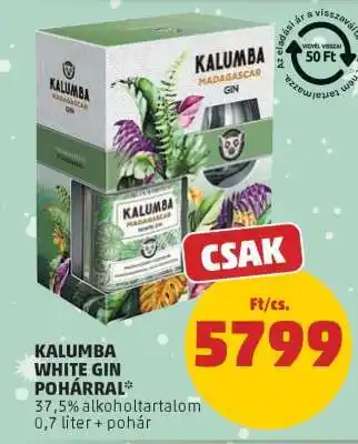 PENNY KALUMBA WHITE GIN POHÁRRAL ajánlat